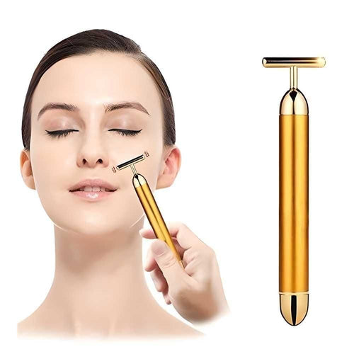 24K Gold Electric Facial Massage Roller – Glow & Relaxation Tool